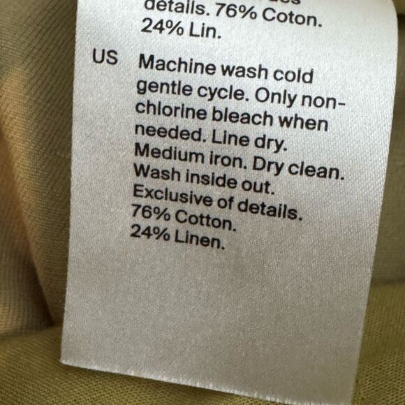 COS Men's Tan Pants Trousers Cotton/Linen Size 33R - Picture 7 of 9